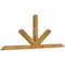 Ekena Millwork Saratoga Rough Sawn Timber Gable Bracket, Western Red Cedar, 96"W x 36"H x 4"D x 4"F, 9/12 Pitch GBW096X36X0404SAR00RWR - alternate 3